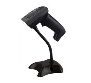 LECTOR LÁSER 2D, USB, NEGRO, CON BASE